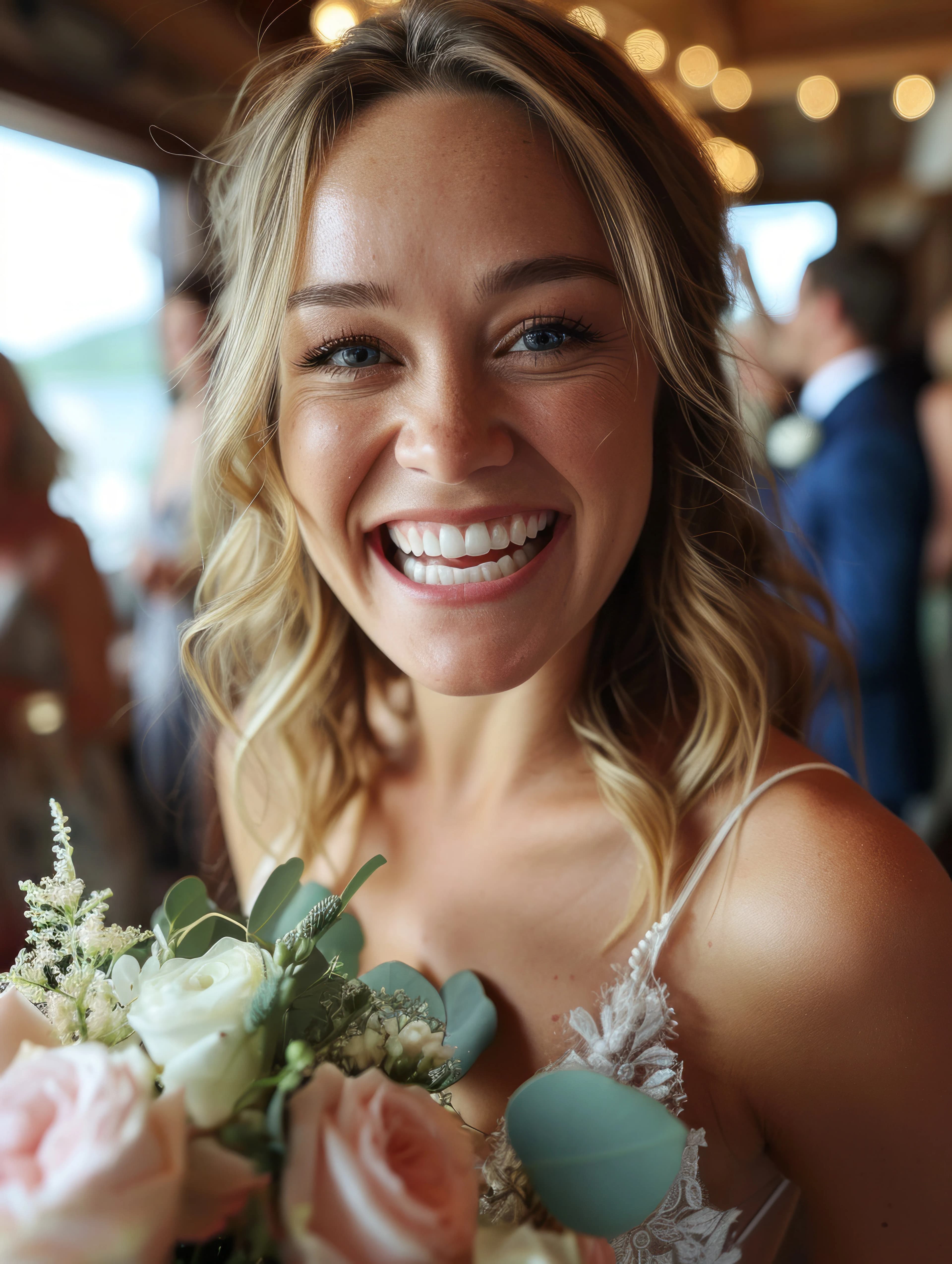 Patient smiling after gum contouring in Banff