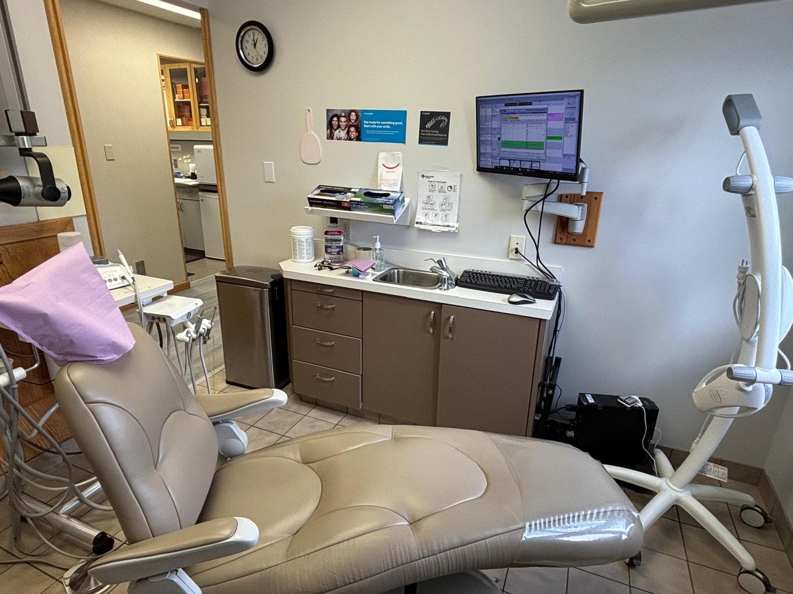 Dentist using laser technology during treatment in Banff